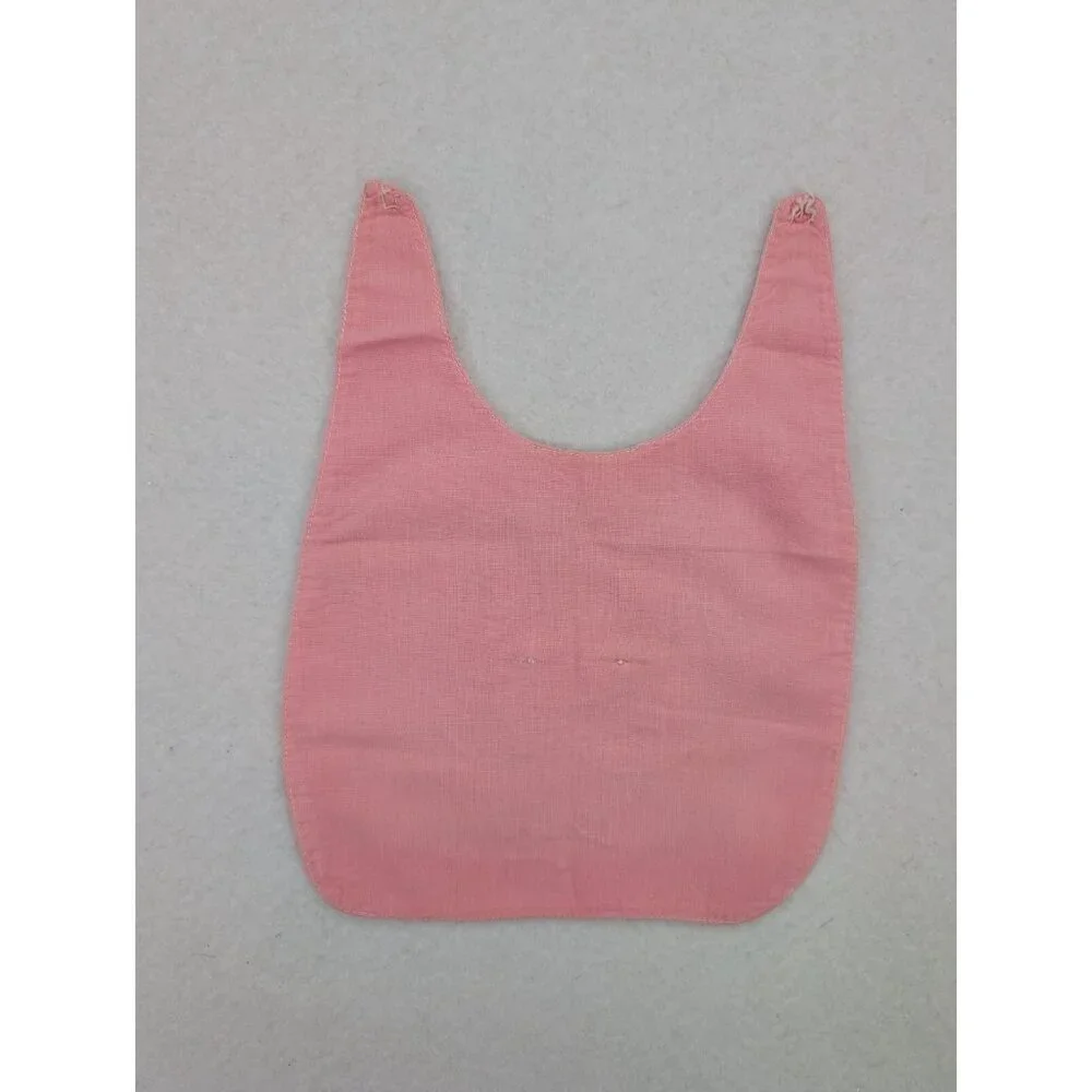 Vintage Baby Bib Pink Bunny Rabbit - Flaws